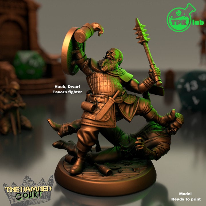 Dwarf Tavern Fighter| The Damned Court | TPK Lab