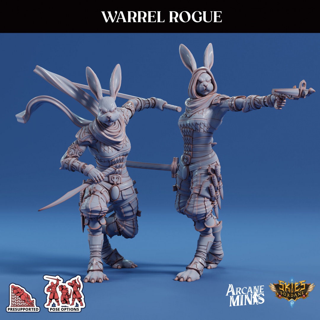 Rabbit Folk Rogue | Risky Racing | Arcane Minis