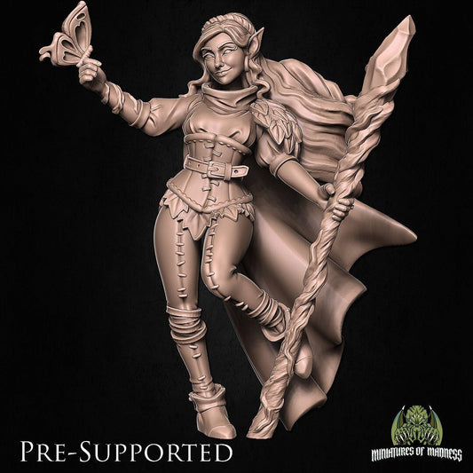 Elf Druid, Loreil Softvale | Miniatures of Madness