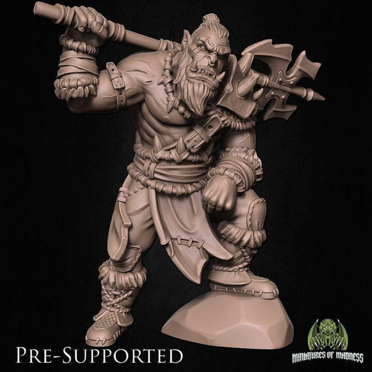 Orc Barbarian, Dhog Skullcrush | Miniatures of Madness