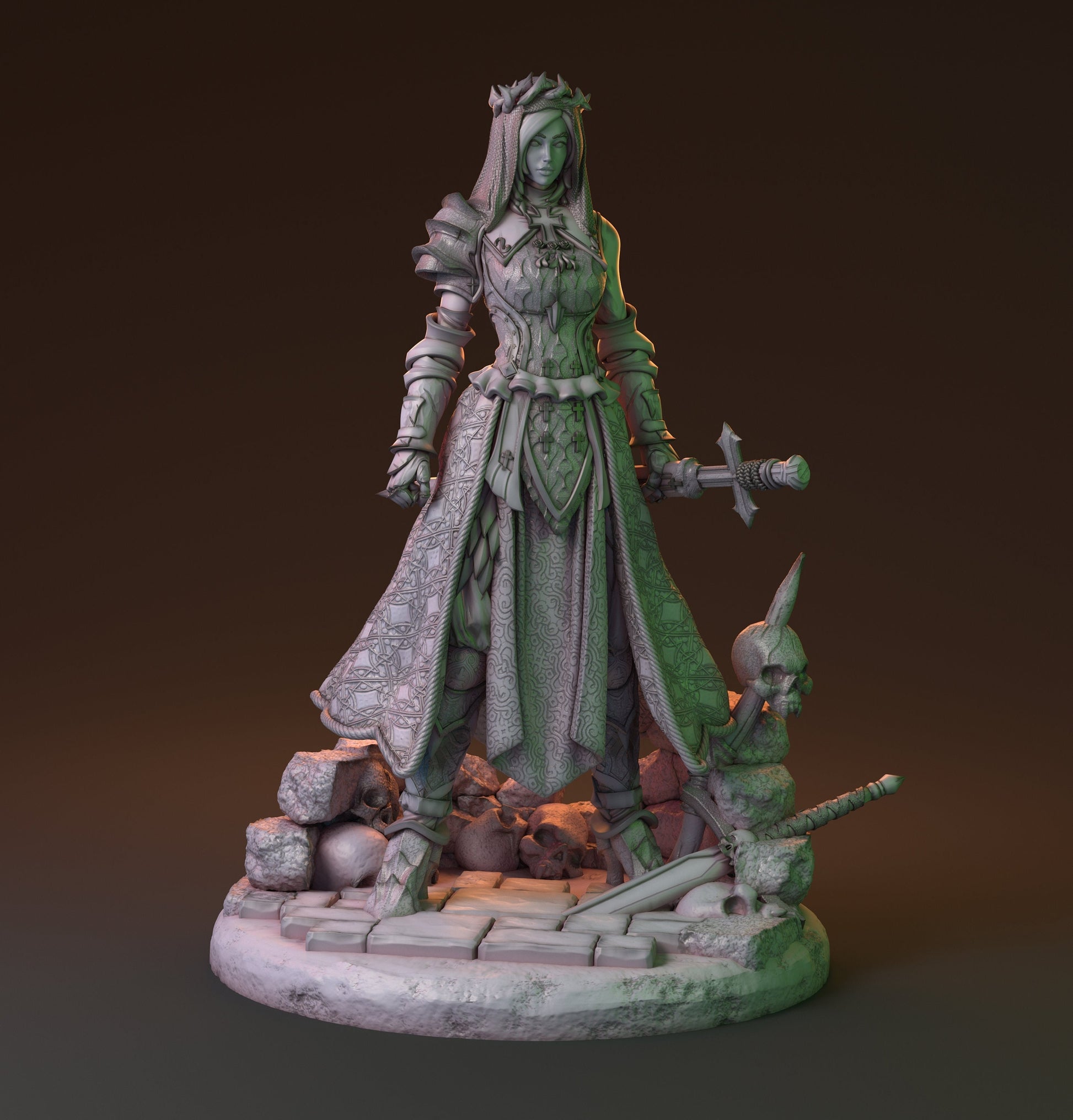 Human Cleric, Celestine | The Dark Fates | MythReal Games