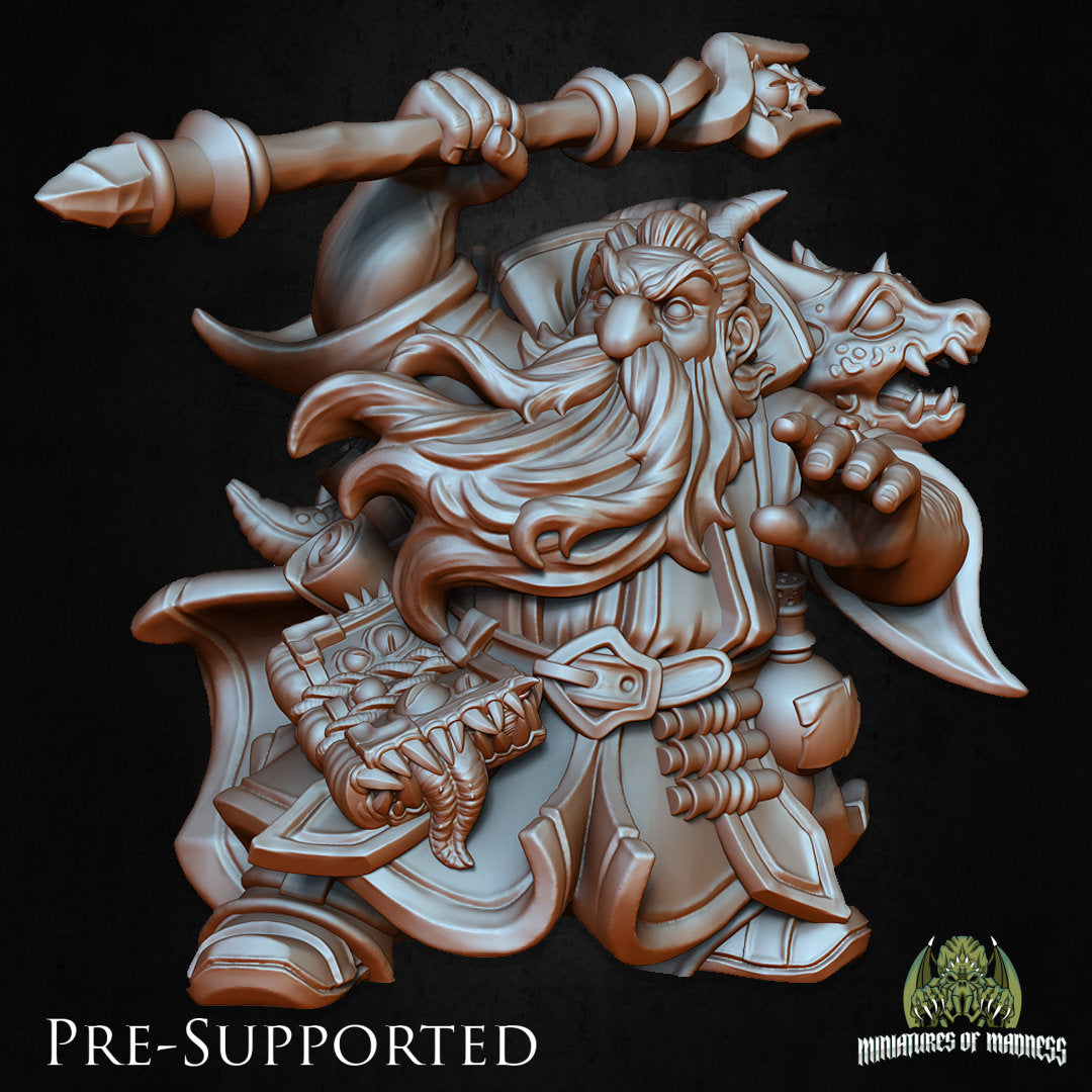 Dwarf Wizard, Abraham Blackmist The Overlord | Miniatures of Madness