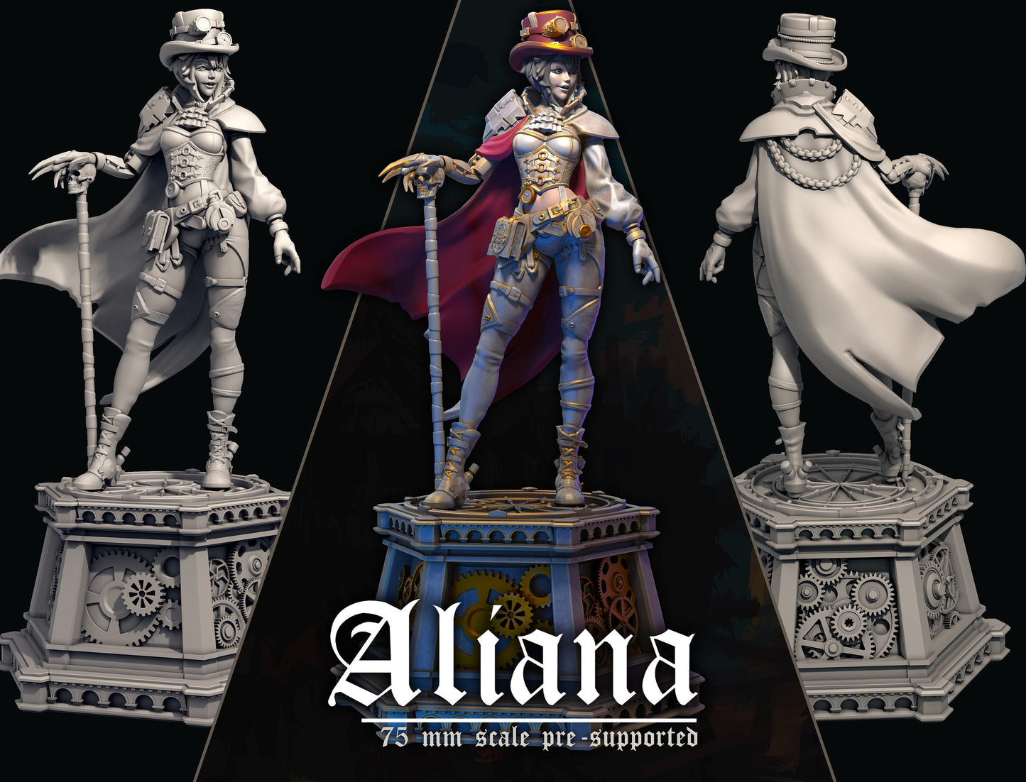 Aliana, the Time Traveler | 75mm Scale | Dungeons and Maidens