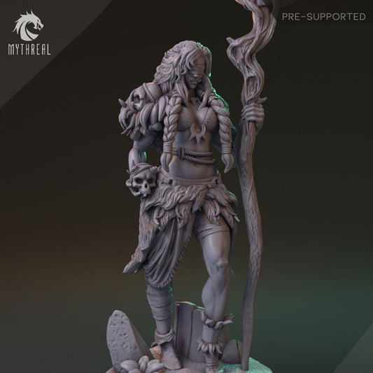 Female Orc Druid, Gratik Milakh | MythReal Games