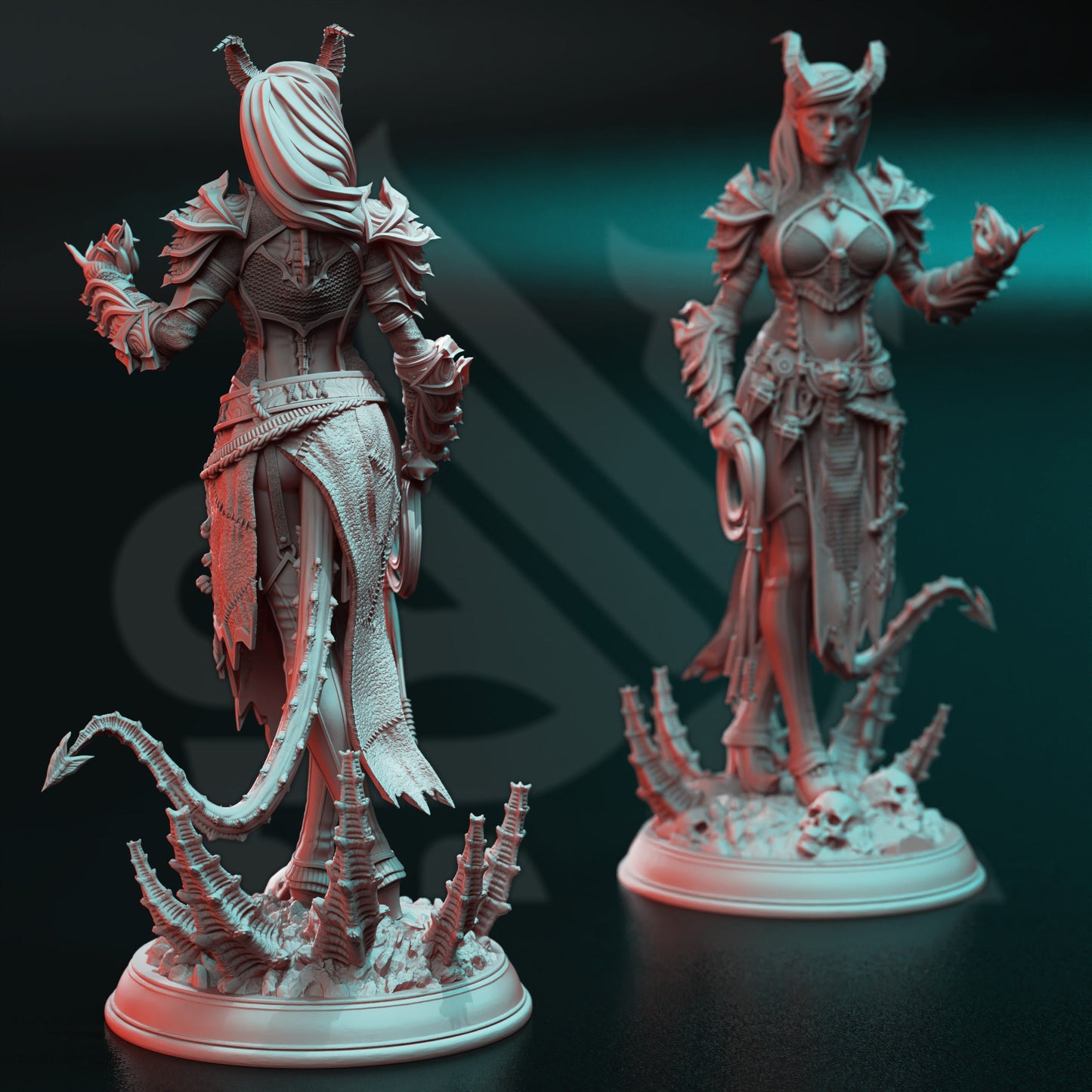 Female Tiefling Warlock of Decay, Skardi of the Third | Beyond Heaven and Hell | DM Stash