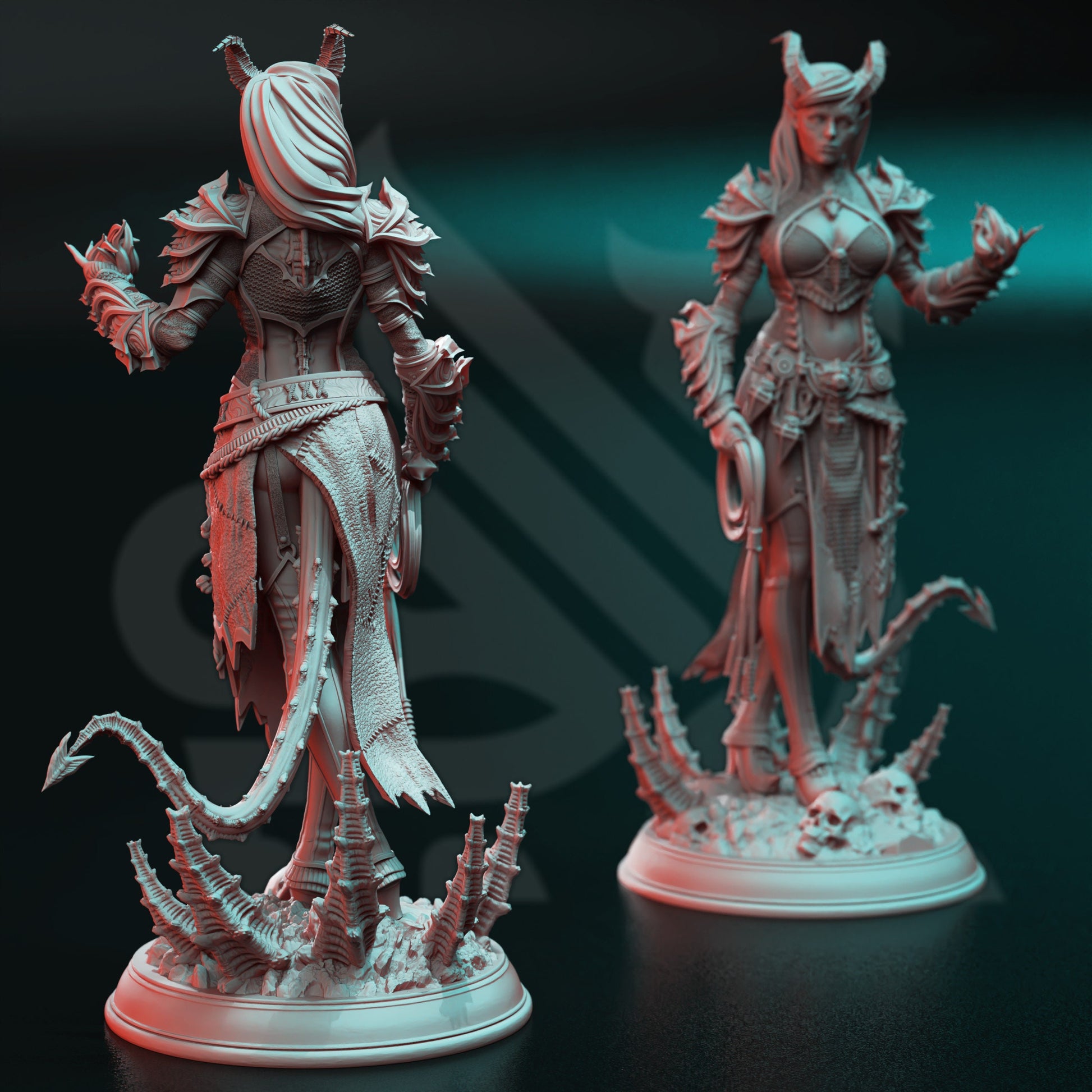 Female Tiefling Warlock of Decay, Skardi of the Third | Beyond Heaven and Hell | DM Stash