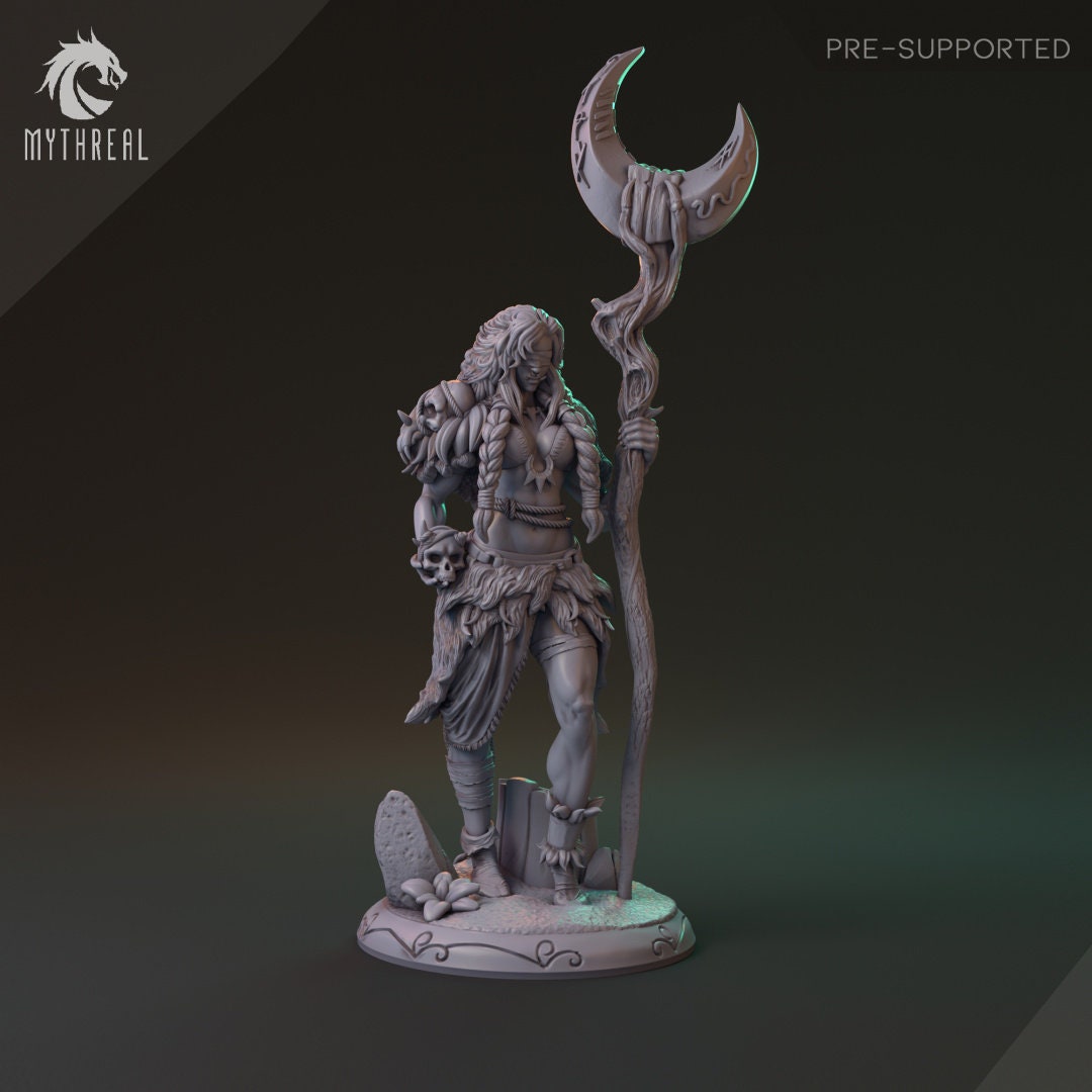 Female Orc Druid, Gratik Milakh | MythReal Games