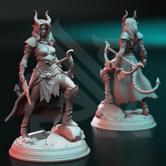 Female Tiefling Ranger, Elkava of the Sixth | Beyond Heaven & Hell | DM Stash