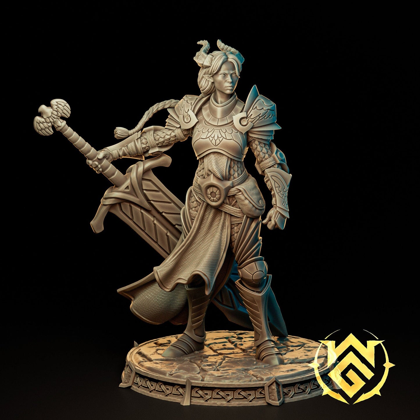 The Duskgate Champion, Tiefling Padadin | Witchguild Minis