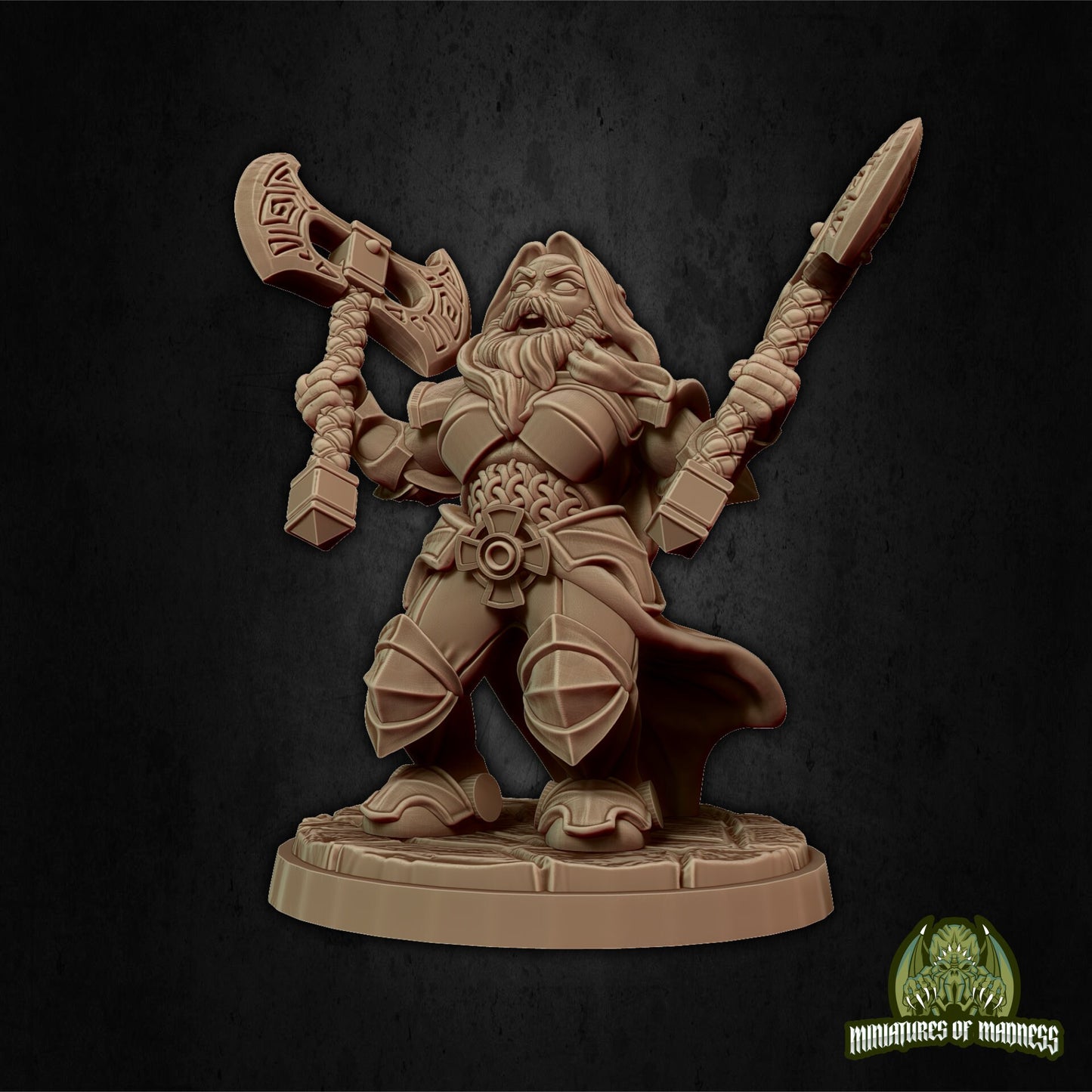 Ignes The Assoult, Female Dwarf Fighter | Miniatures of Madness