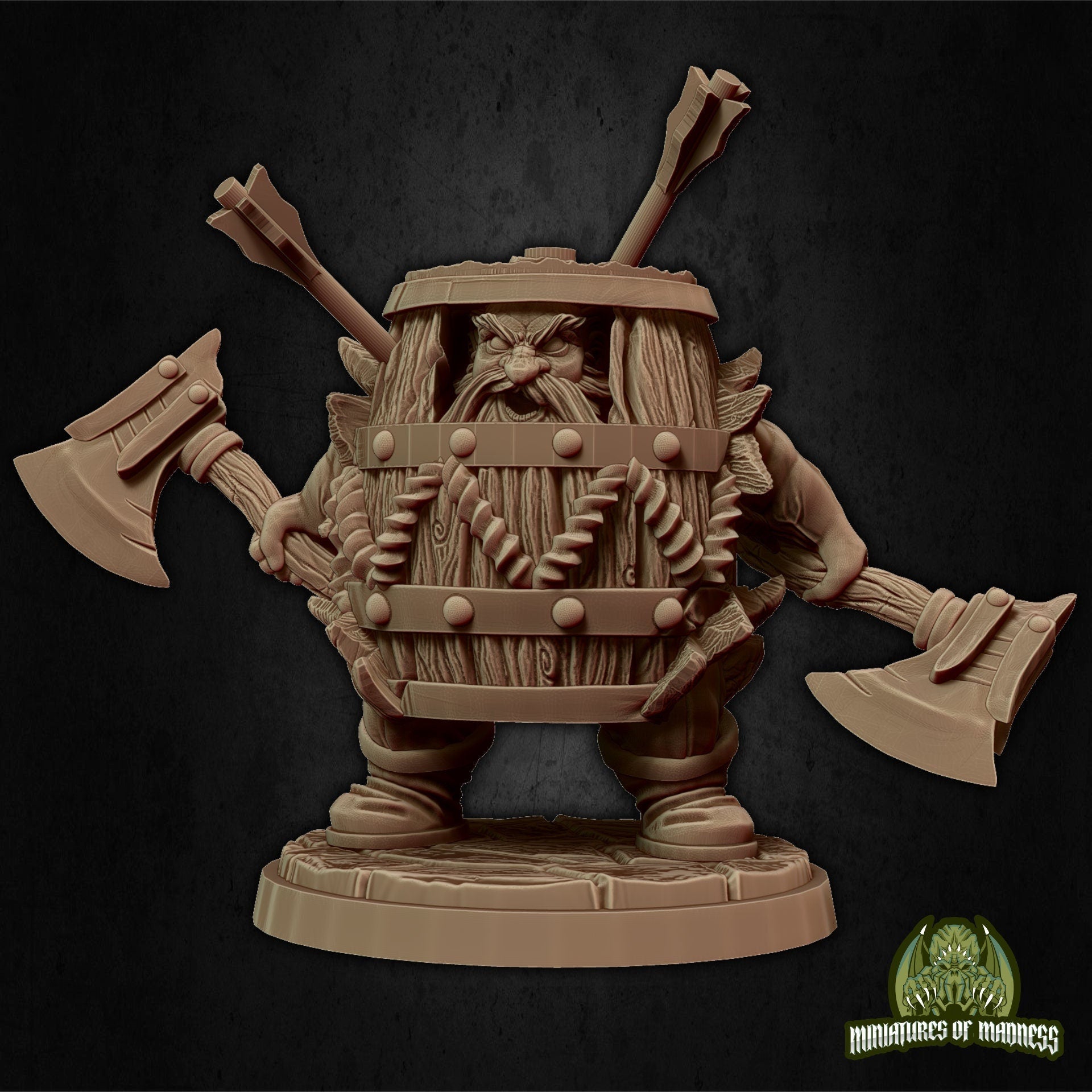 Klaus the Barrel, Dwarf Fighter | Miniatures of Madness