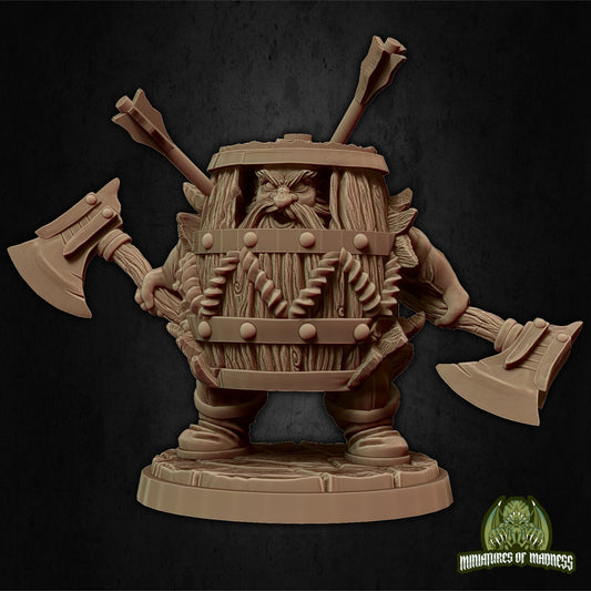 Klaus the Barrel, Dwarf Fighter | Miniatures of Madness