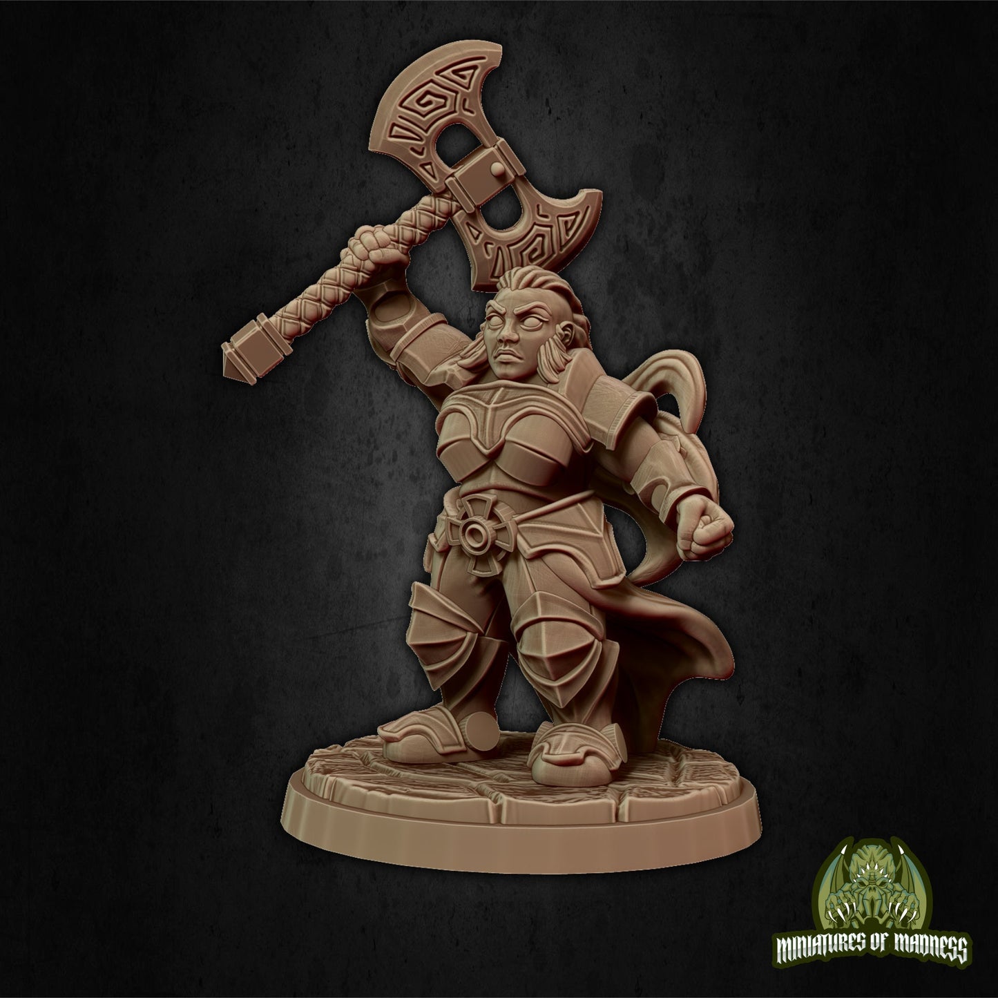 Rilonna Ironmind, Female Dwarf Fighter | Miniatures of Madness