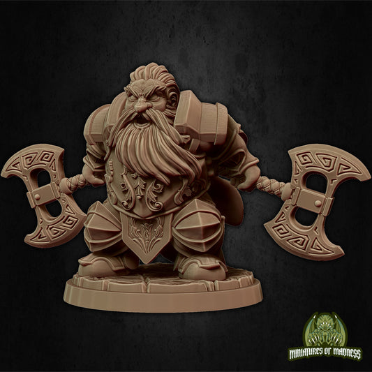 Sinar the Fearless, Dwarf Fighter | Miniatures of Madness