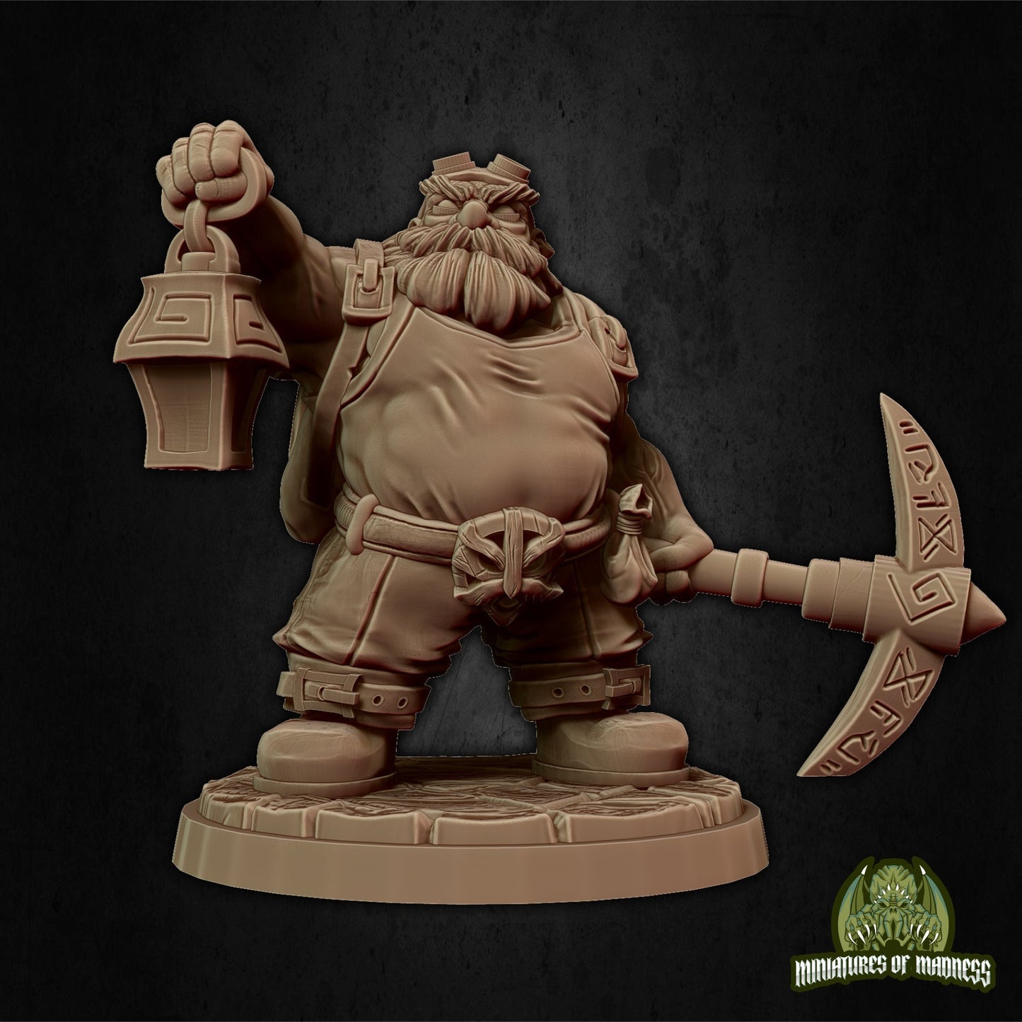 Rufus Breakrock, Dwarf Miner | Miniatures of Madness
