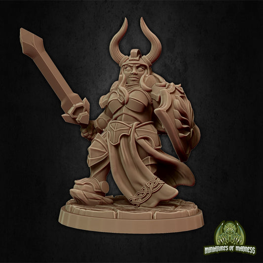 Dwana the Queen, Female Dwarf Fighter | Miniatures of Madness