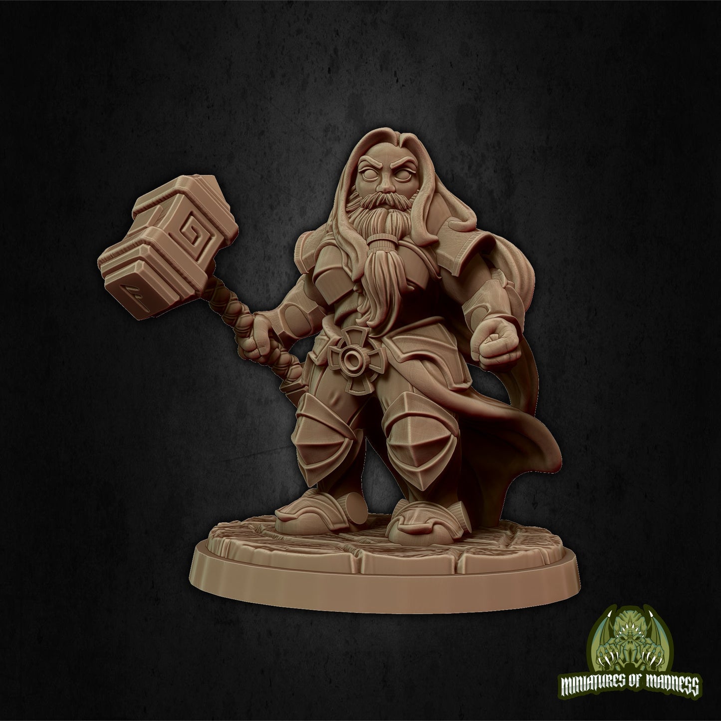 Malyan The Proud, Female Dwarf Paladin Cleric | Miniatures of Madness