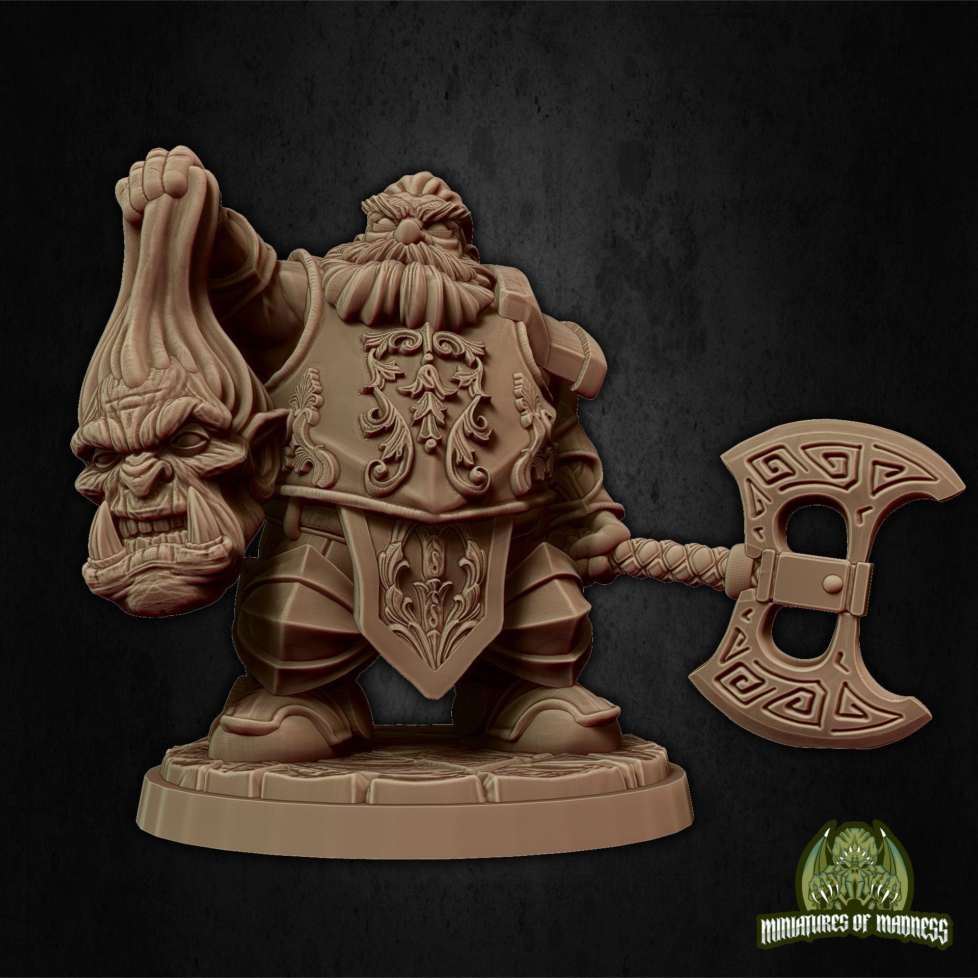 Vognar Cuthroats, Dwarf Fighter | Miniatures of Madness