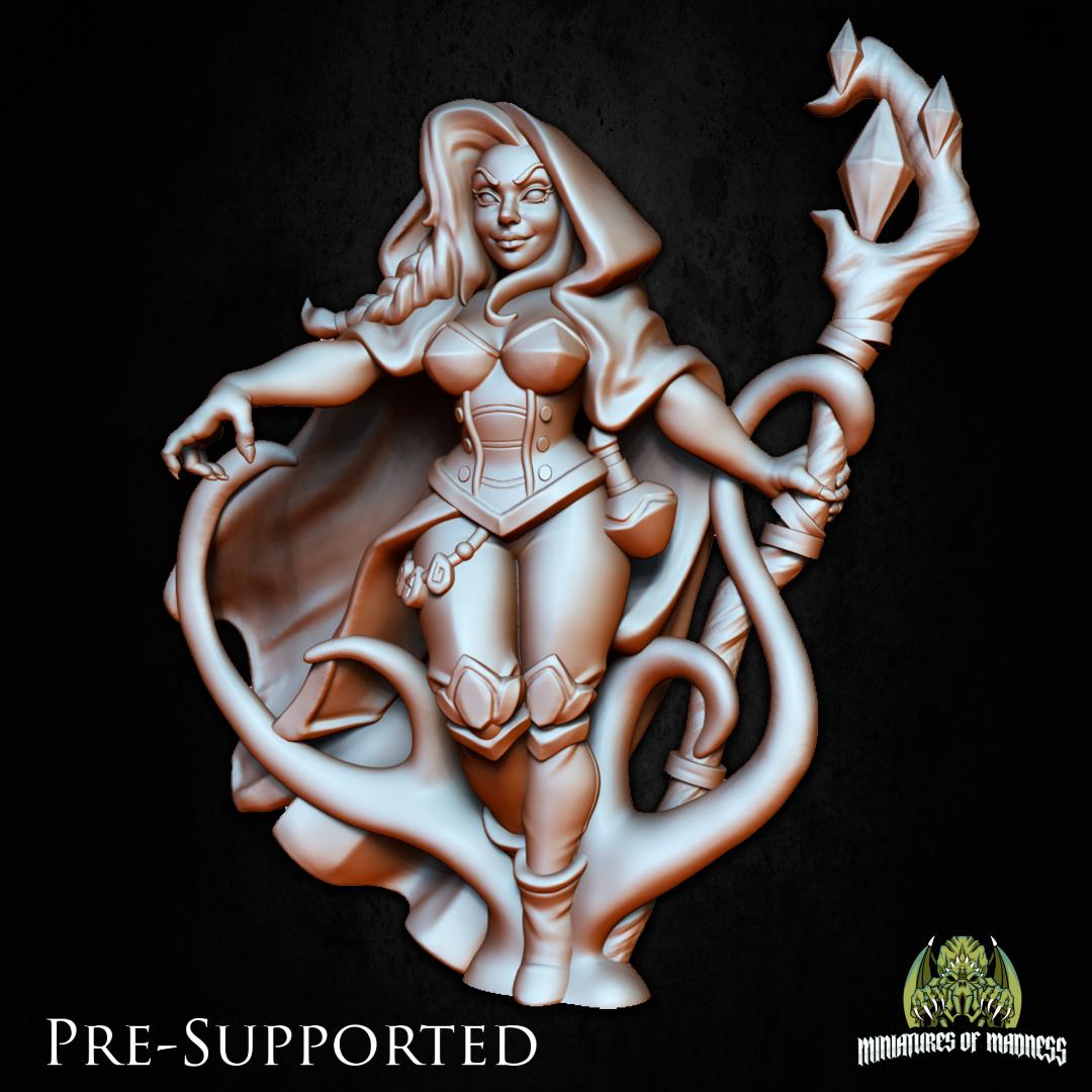Agatha The Warlock, Female Witch Sorcerer | Miniatures of Madness