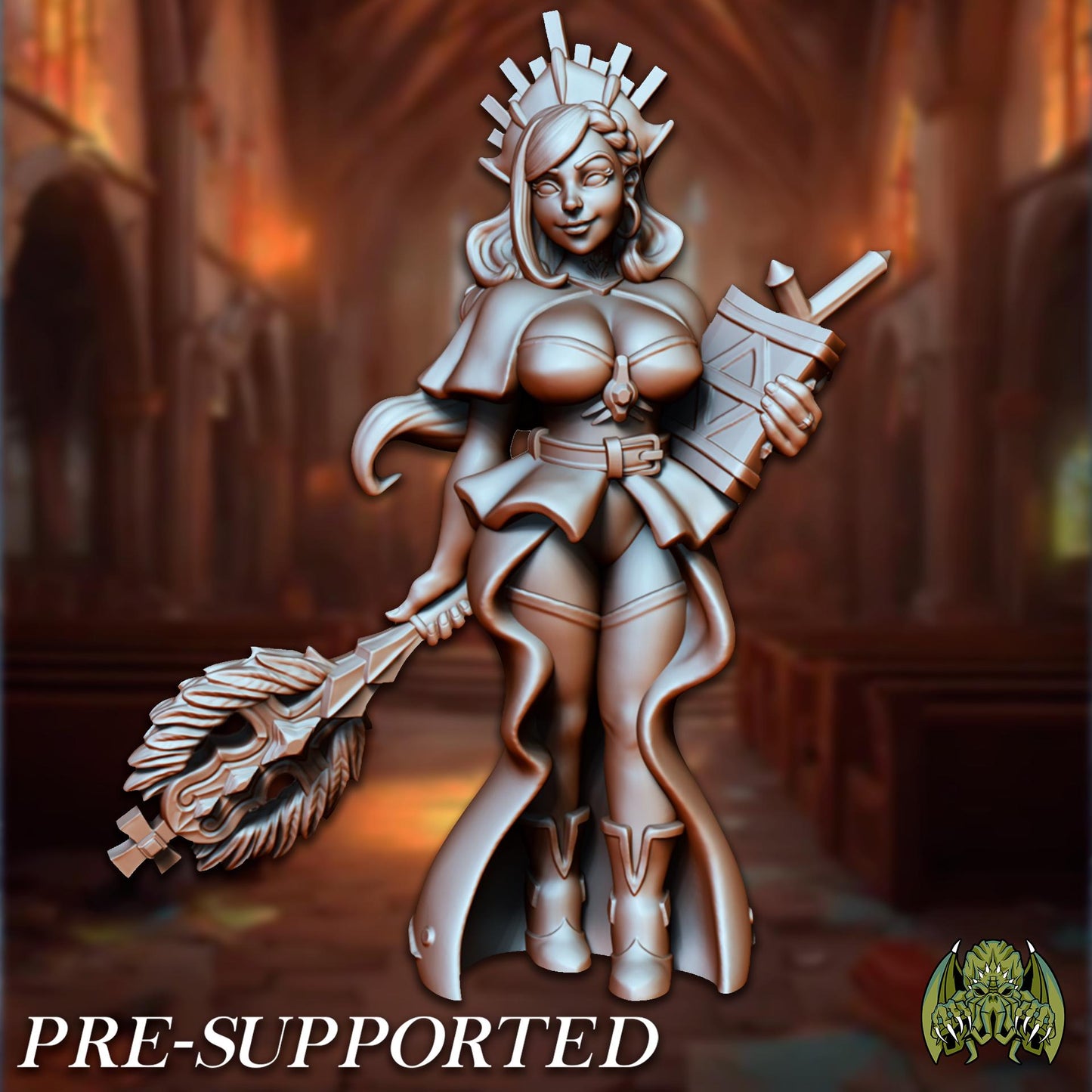 Nadya Dawnseeker, Female Cleric Saint | Miniatures of Madness