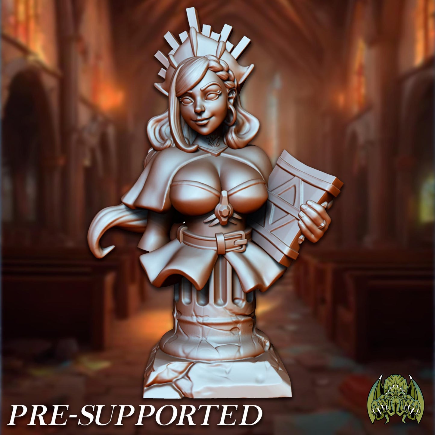 Nadya Dawnseeker, Female Cleric Saint | Miniatures of Madness