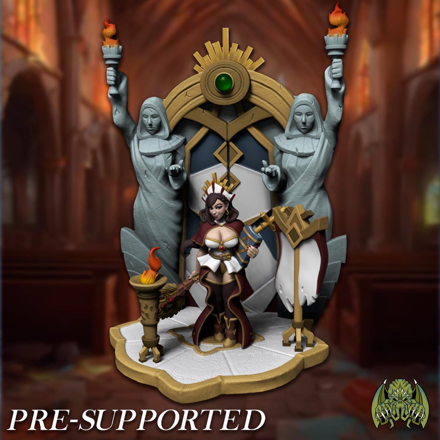Nadya Dawnseeker, Female Cleric Saint | Miniatures of Madness