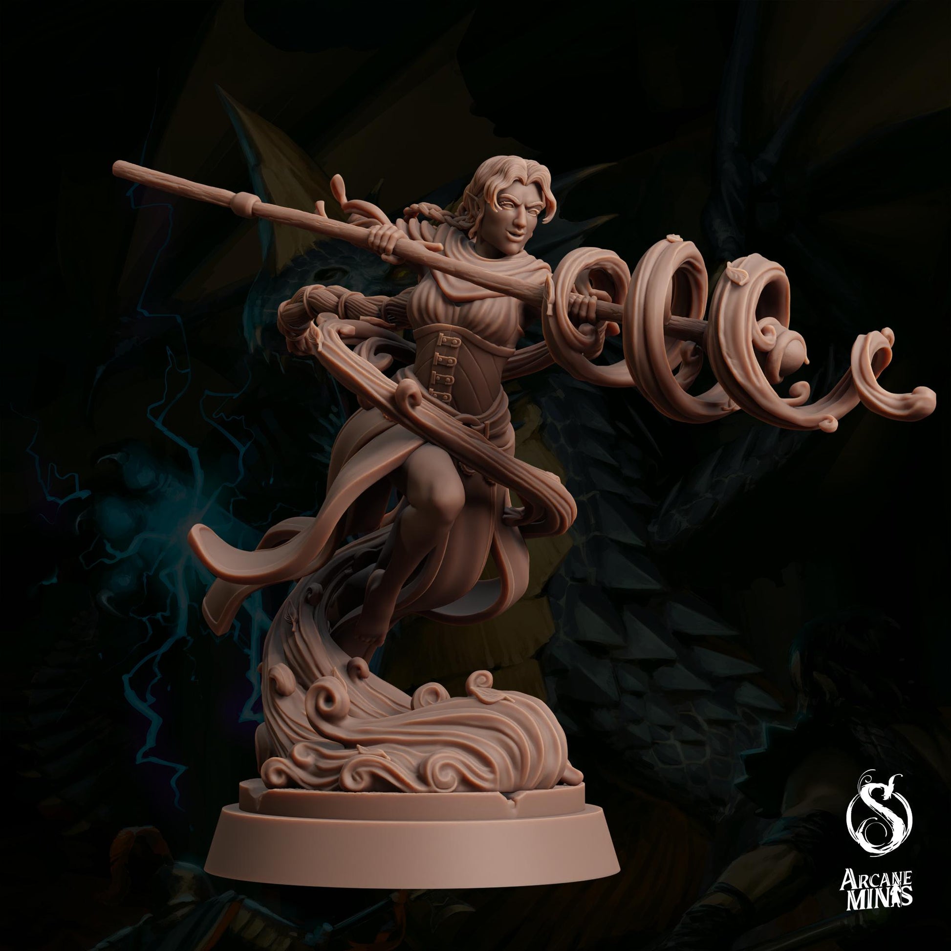 Air Genasi Druid | Arcane Minis