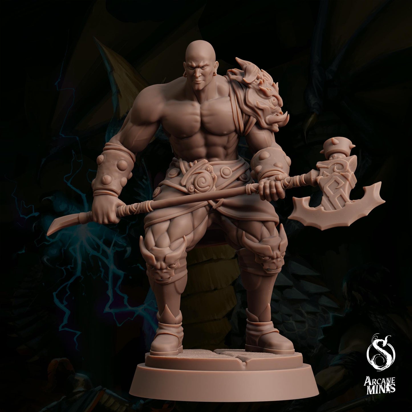 Earth Genasi Barbarian | Arcane Minis