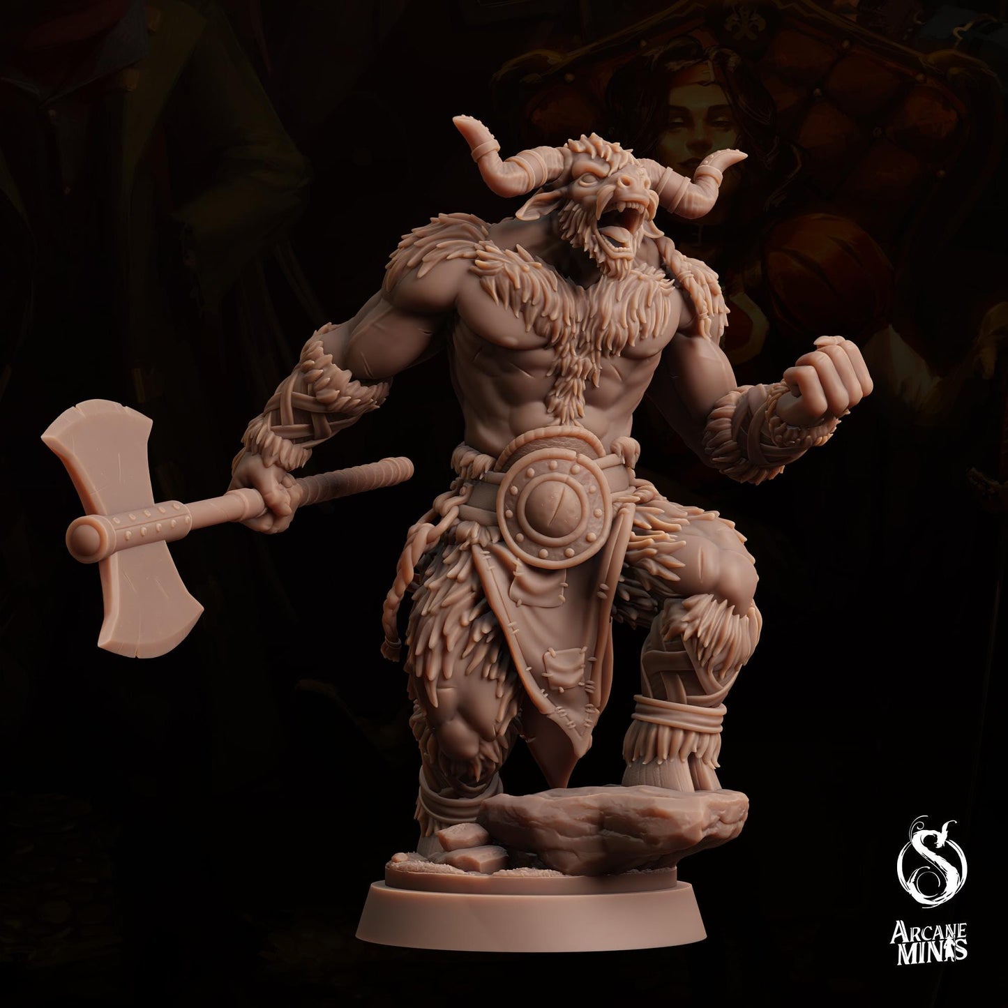 Minotaur Barbarian | Arcane Minis