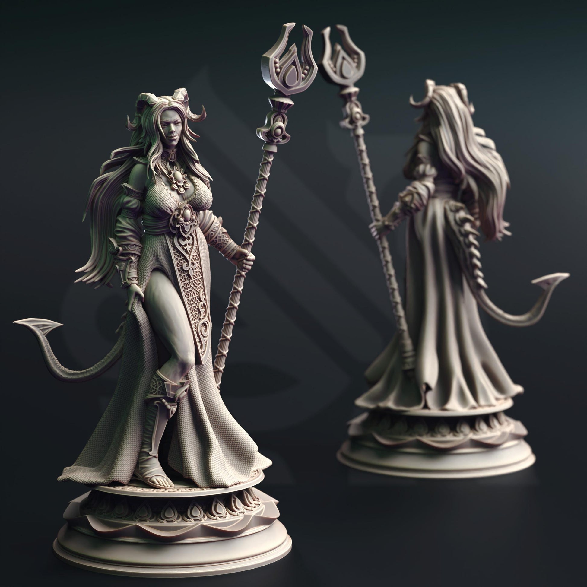 Tharia Moonshadow - Tiefling Cleric | Bound by the Bloodmoon | DM Stash