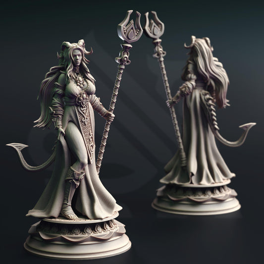 Tharia Moonshadow - Tiefling Cleric | Bound by the Bloodmoon | DM Stash