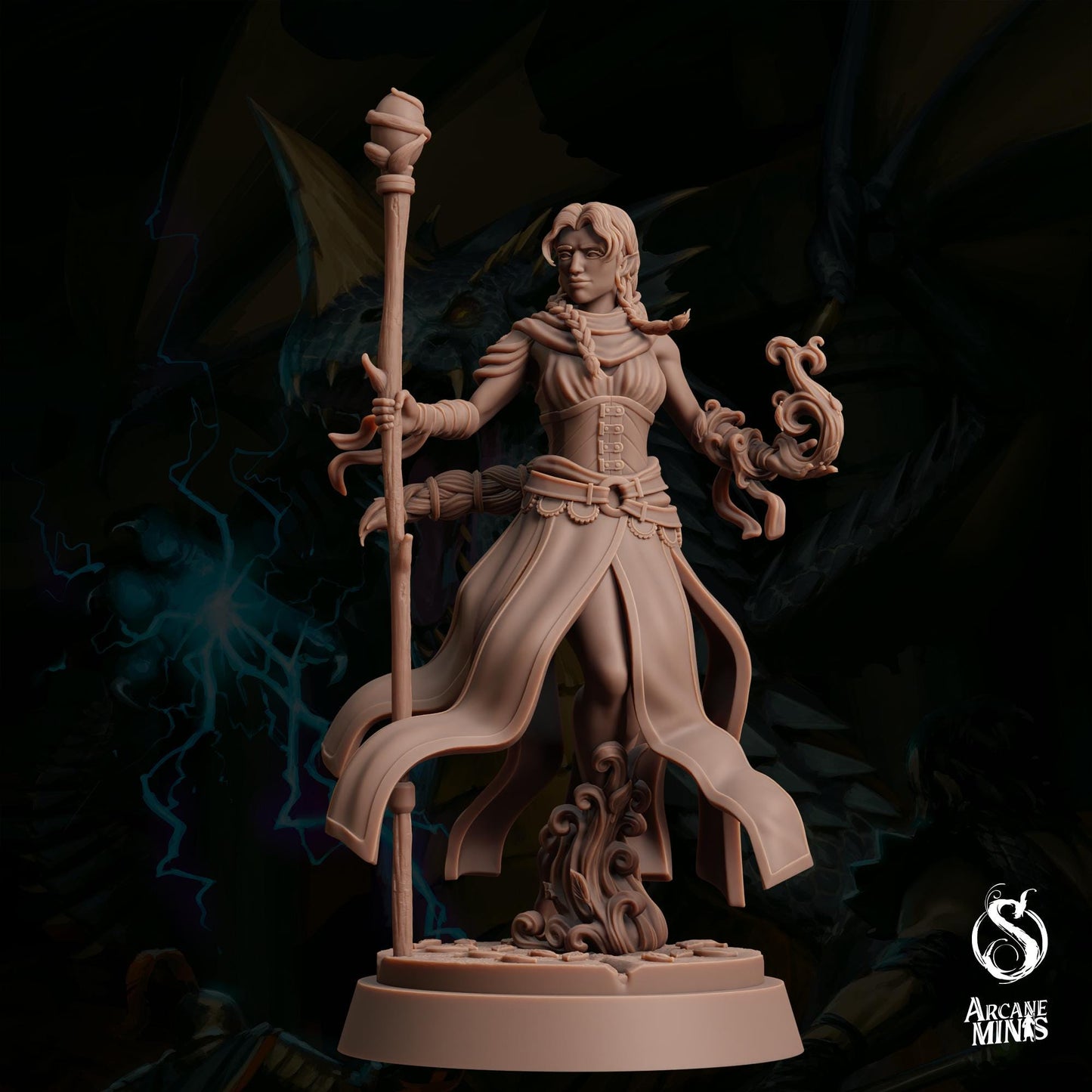 Air Genasi Druid | Arcane Minis