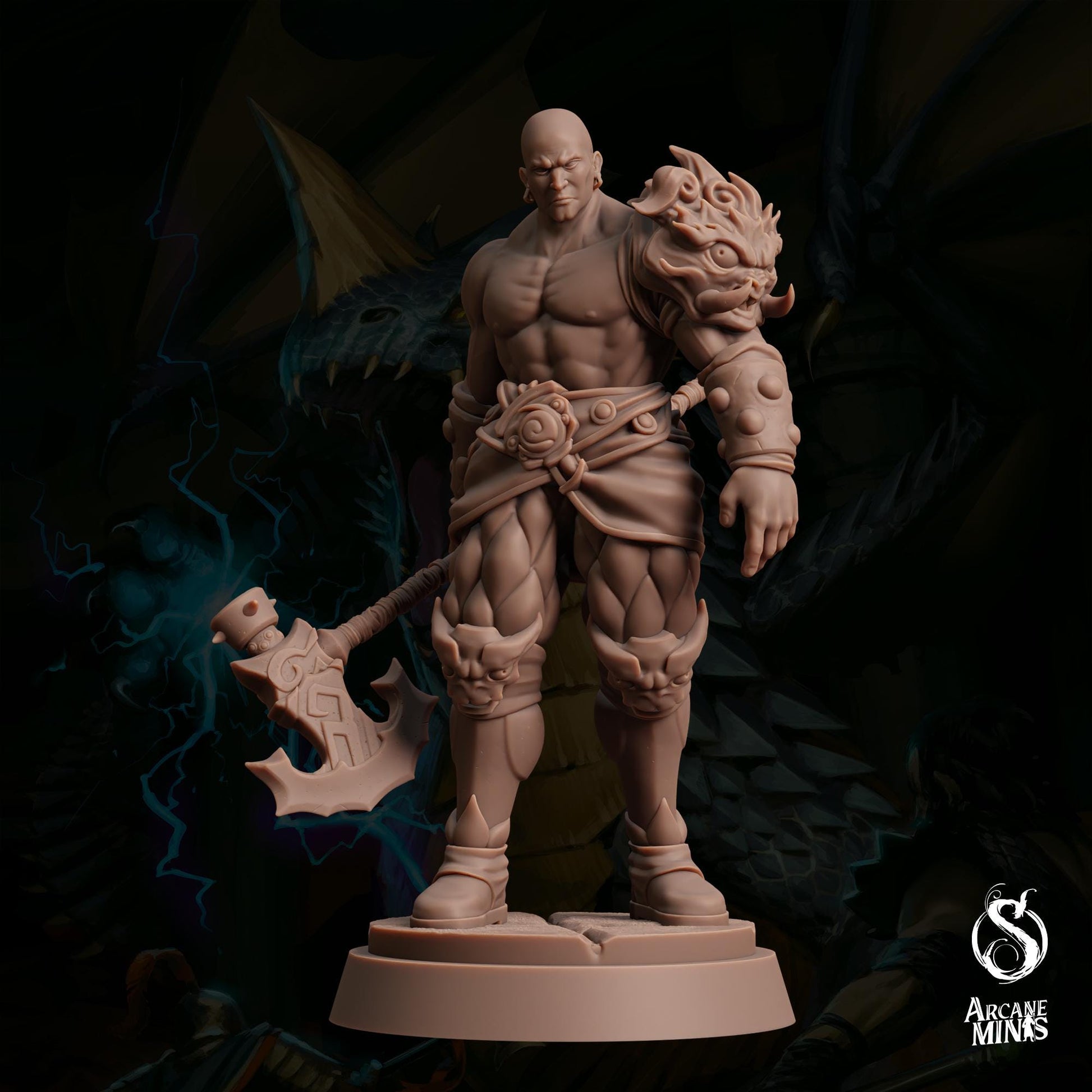 Earth Genasi Barbarian | Arcane Minis