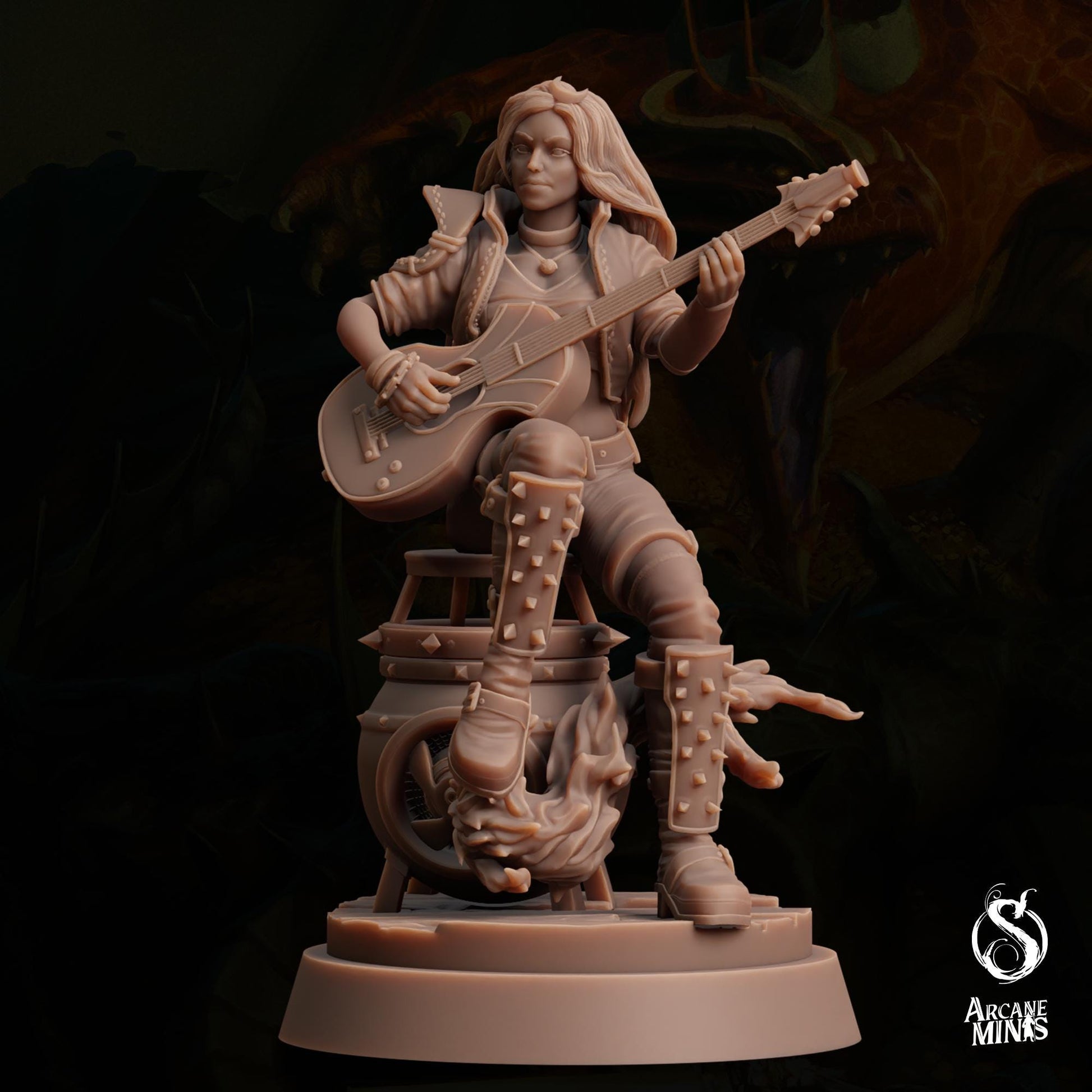 Fire Genasi Bard | Arcane Minis