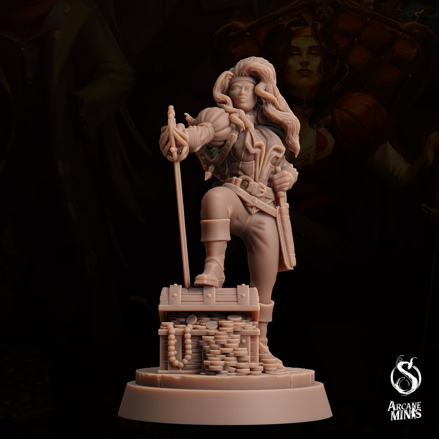 Human Pirate Queen | Arcane Minis