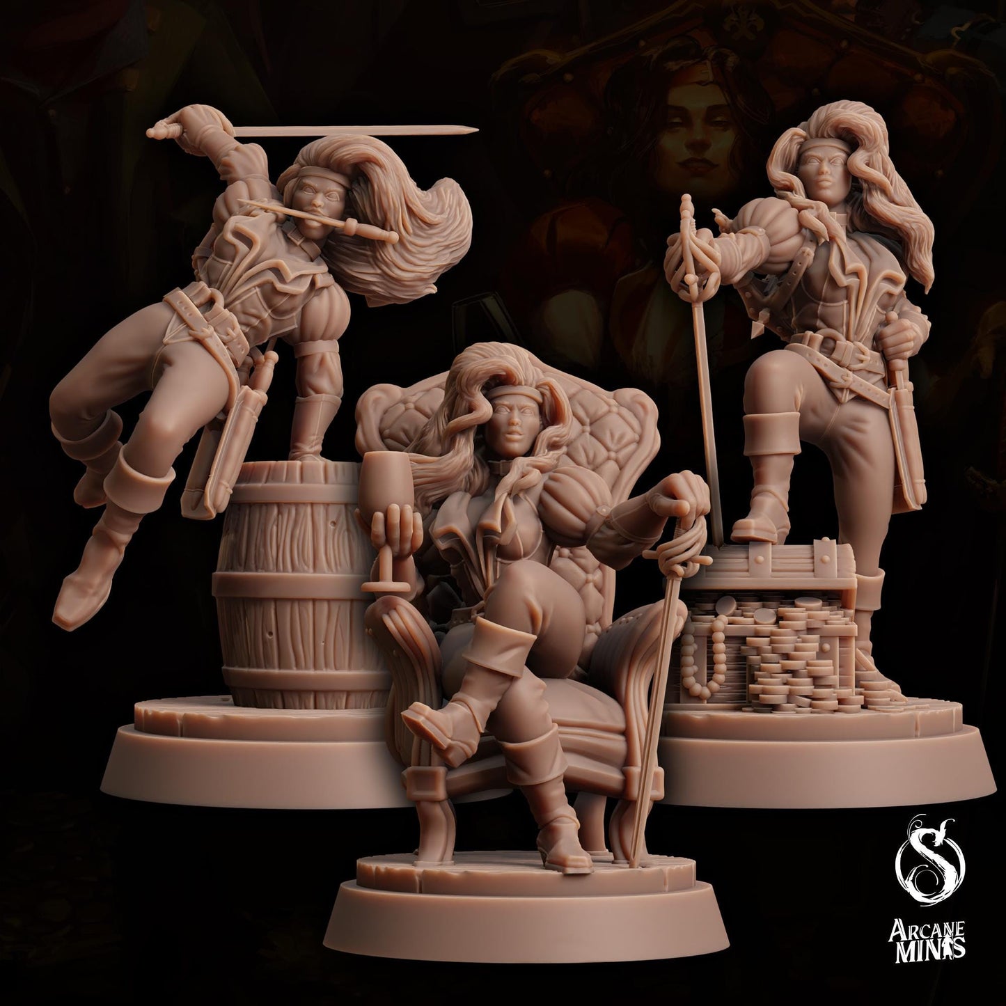 Human Pirate Queen | Arcane Minis