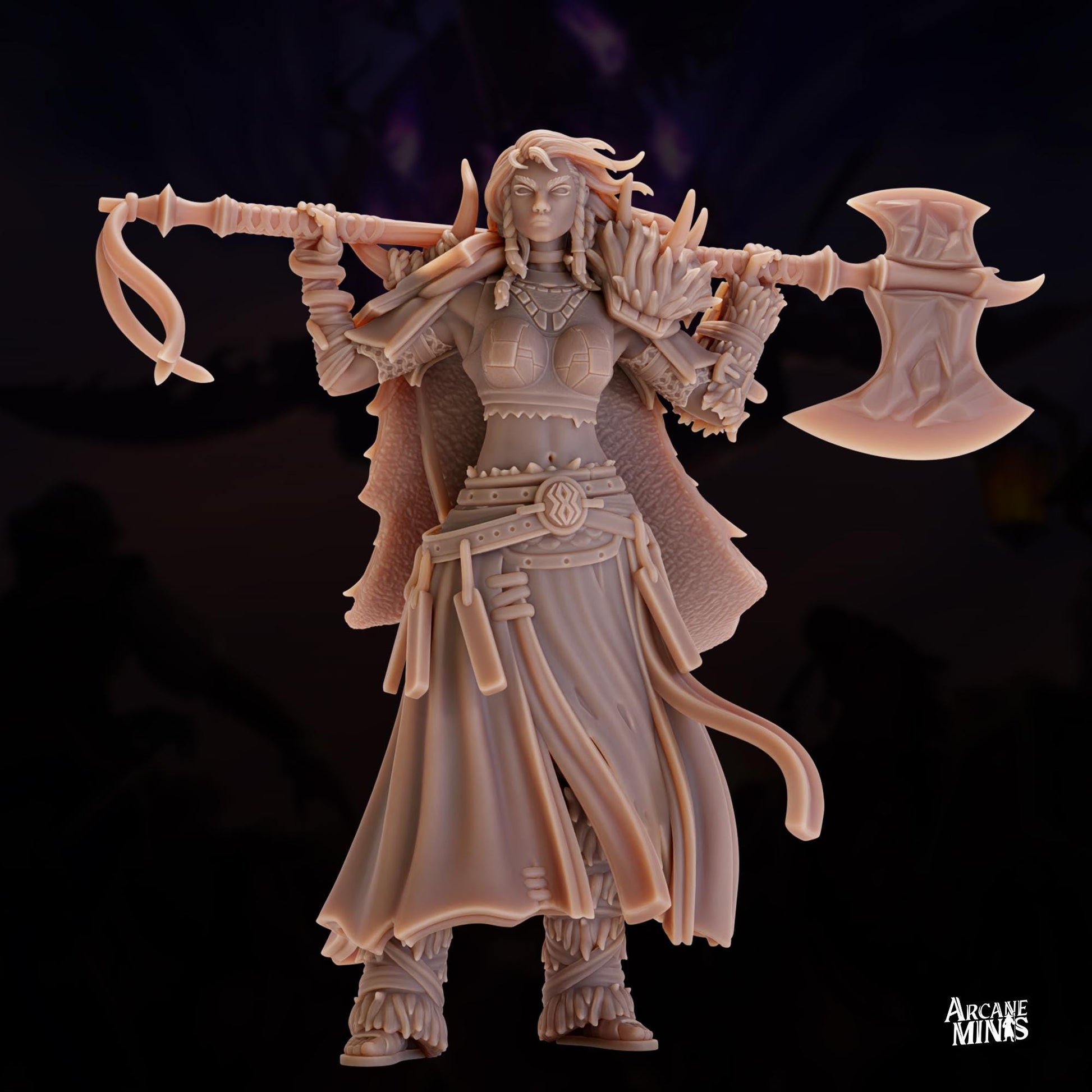 Frost Barbarian, Human Female | Arcane Minis
