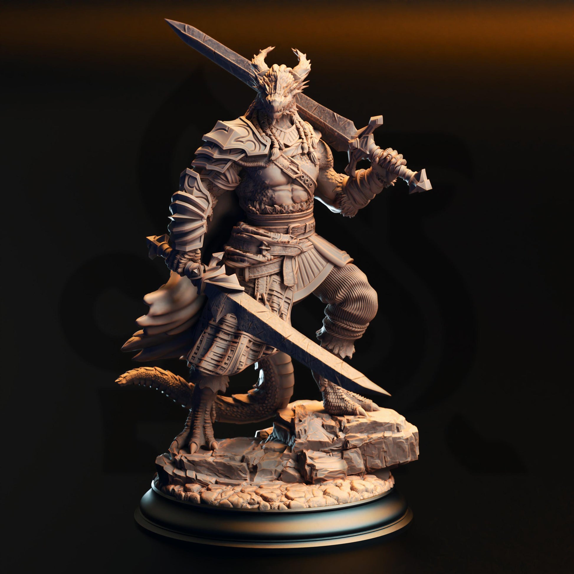 Skraa Dark-Eye - Black Dragonborn Barbarian | Clash of the Dragons | DM Stash