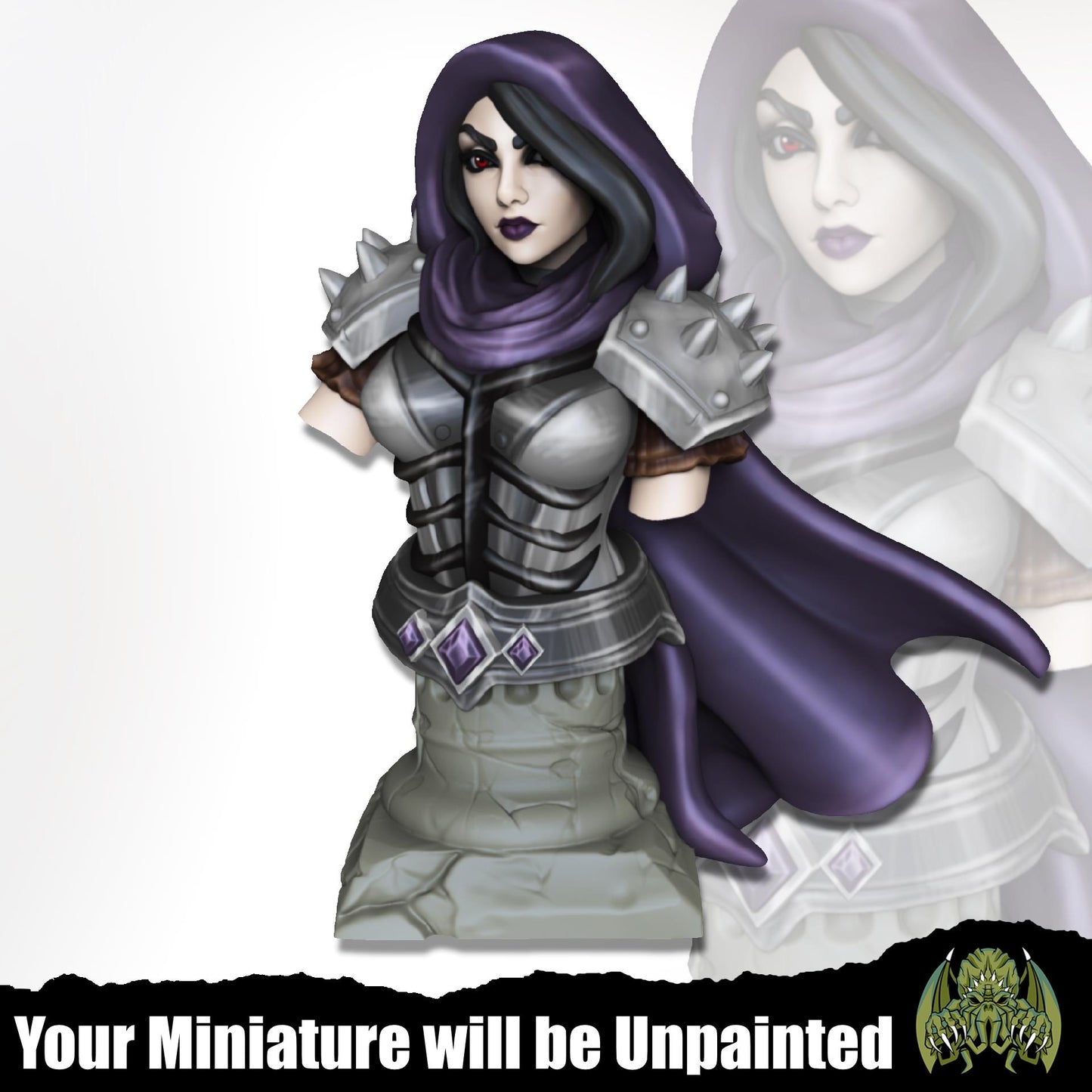 Beatrix The Reaper - Female Fighter Paladin Warlock Cleric | Miniatures of Madness