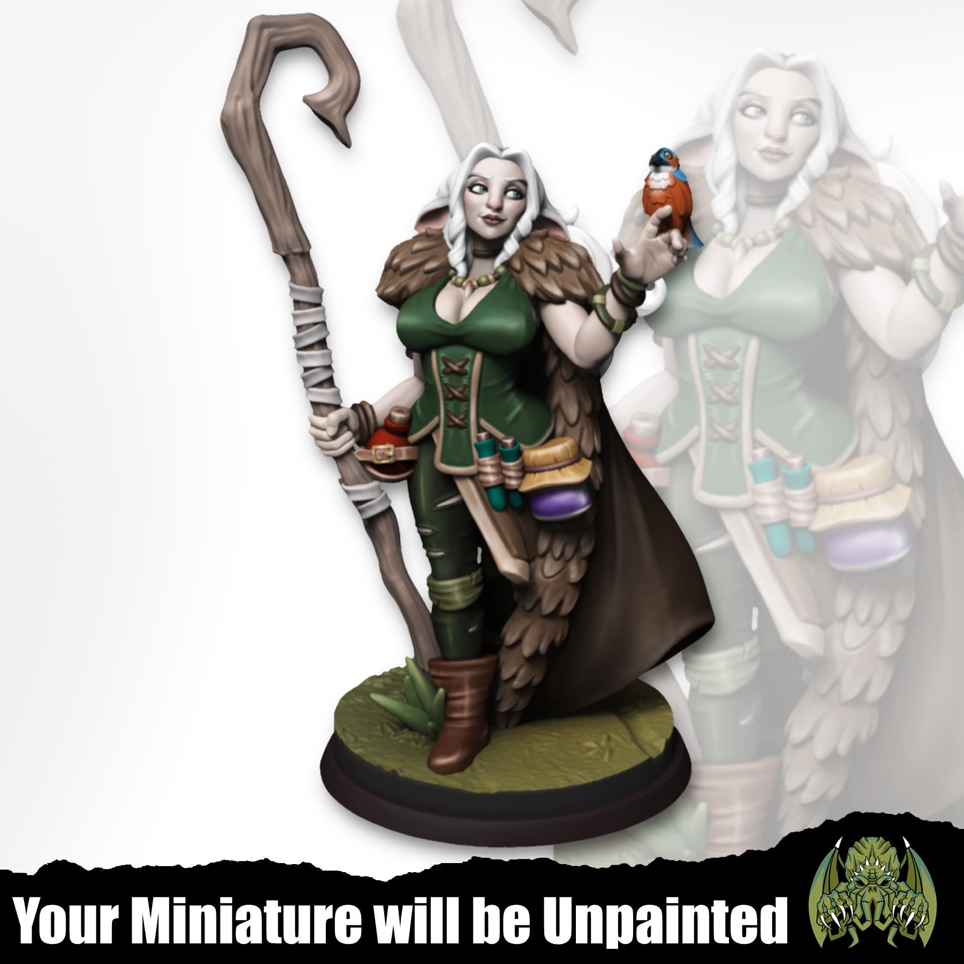 Lisanna The Druid - Female Firbolg | Miniatures of Madness