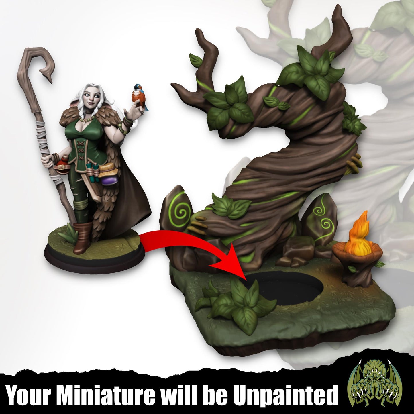 Lisanna The Druid - Female Firbolg | Miniatures of Madness